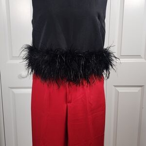 Elegant Black and Red Women's Jumpsuit